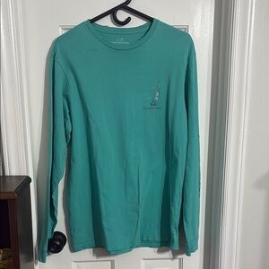 Vineyard Vines Men's Teal Green Long Sleeve Shirt - size medium